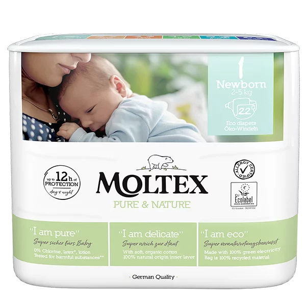 Moltex Pure & Nature No.1 Nappies Bio Babywindeln