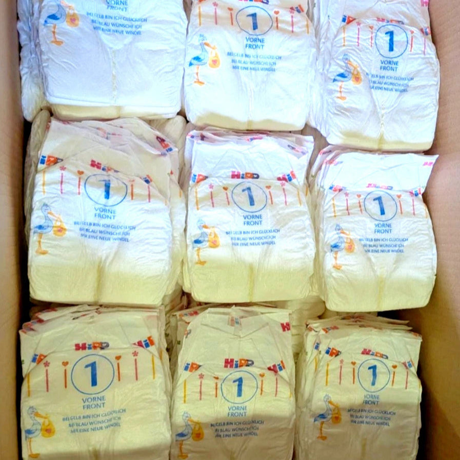 Babywindeln Vorrats-Box 120-150 Windeln im Karton