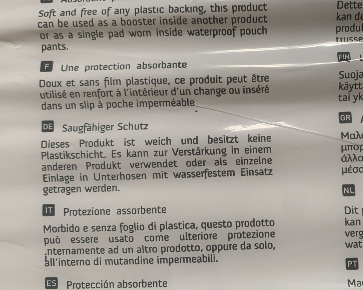 ONTEX rectangular insert MINI Hygiene Einlagen 28 Stück 36x11cm Inkontinenzeinlagen