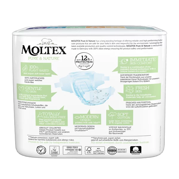 Moltex Pure & Nature No.1 Nappies Bio Babywindeln